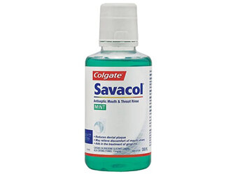 Colgate Savacol Antiseptic Mouthwash Rinse Mint - 300ml
