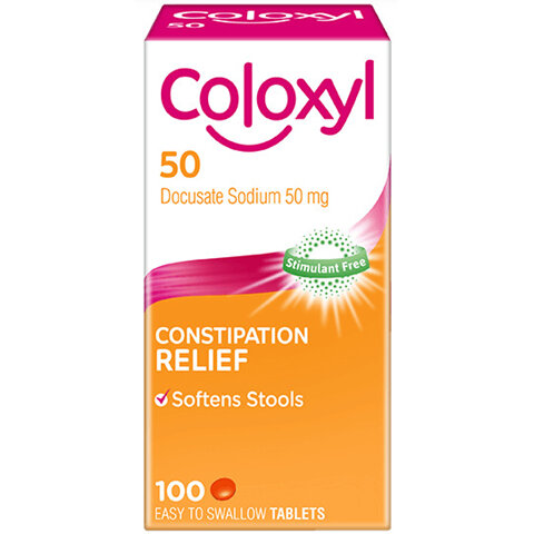 Coloxyl 50mg 100 Tablets
