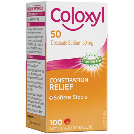 COLOXYL 50MG TABLETS 100