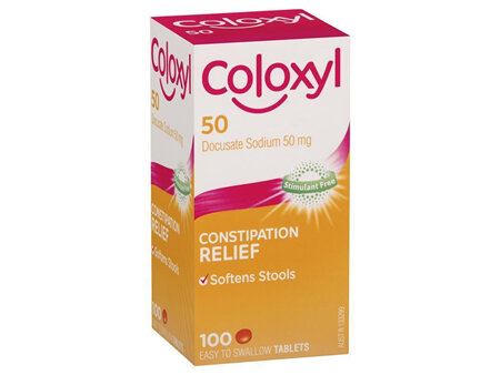 COLOXYL TAB 50MG 100