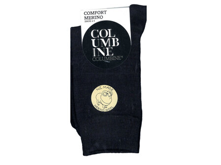 Columbine Merino Socks Black Sz 9-11