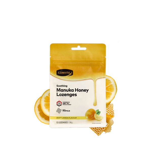 Comvita Manuka Honey Lozenge Lemon & Honey 12s