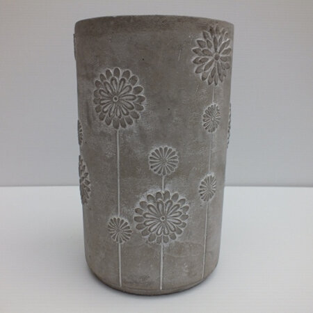 Concrete  round flower pot C3479