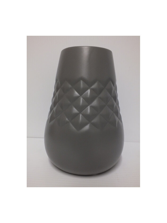 container#ceramic#pot#medium#patterned#geometric#darkgrey