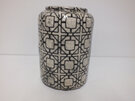 container#ceramic#pot#medium#patterned#geometric#white#black