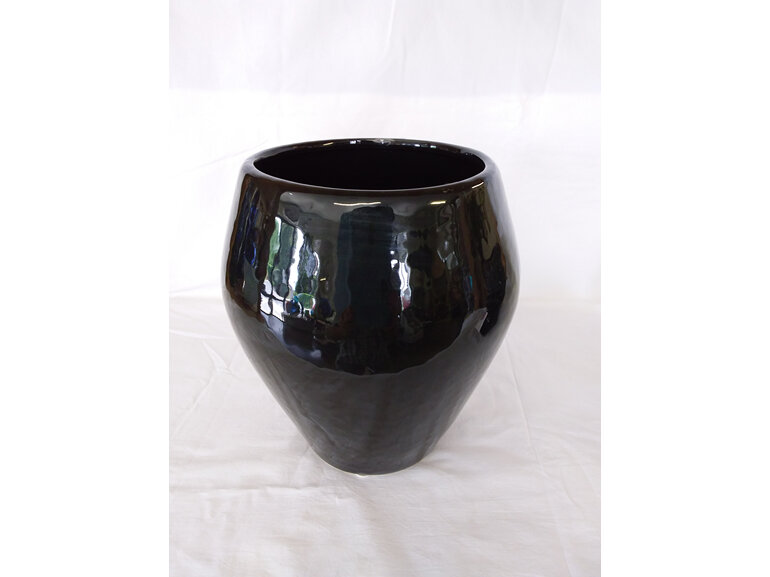 #container#ceramic#vase#round#black#taper