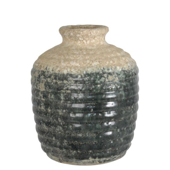 #container#ceramic#vase#round#black#weathered#heavy