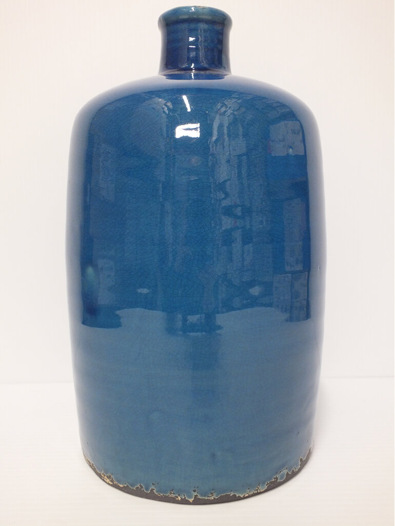 #container#ceramic#vase#round#blue