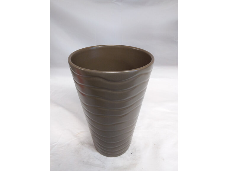#container#ceramic#vase#round#brown#wave