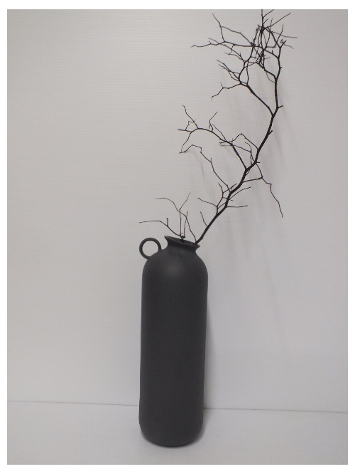 #container#ceramic#vase#round#charcoal