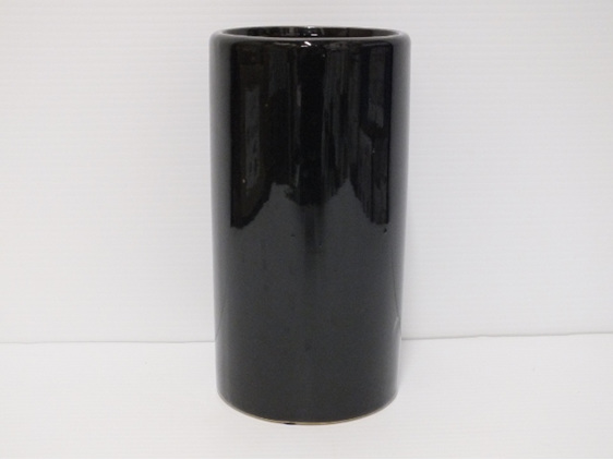 #container#ceramic#vase#round#cylinder#black