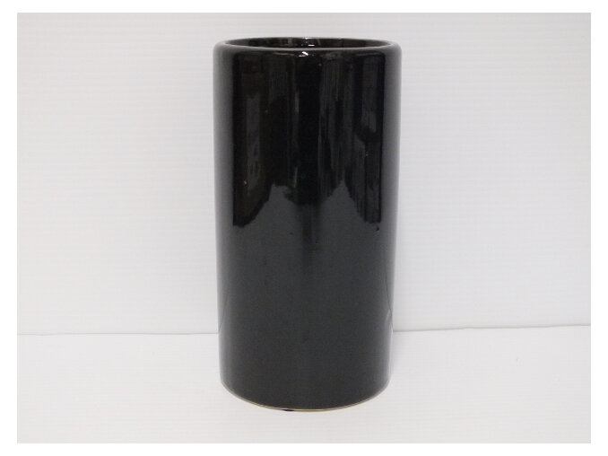 #container#ceramic#vase#round#cylinder#black