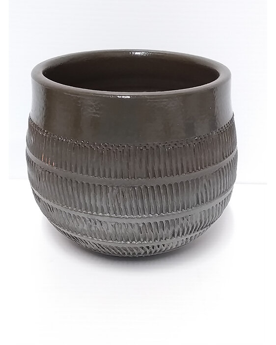 #container#ceramic#vase#round#earthytones#brown