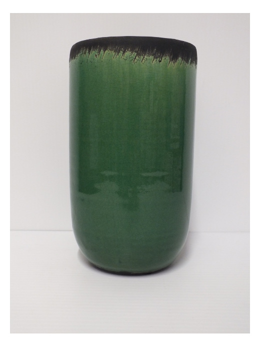 #container#ceramic#vase#round#emeraldgreen