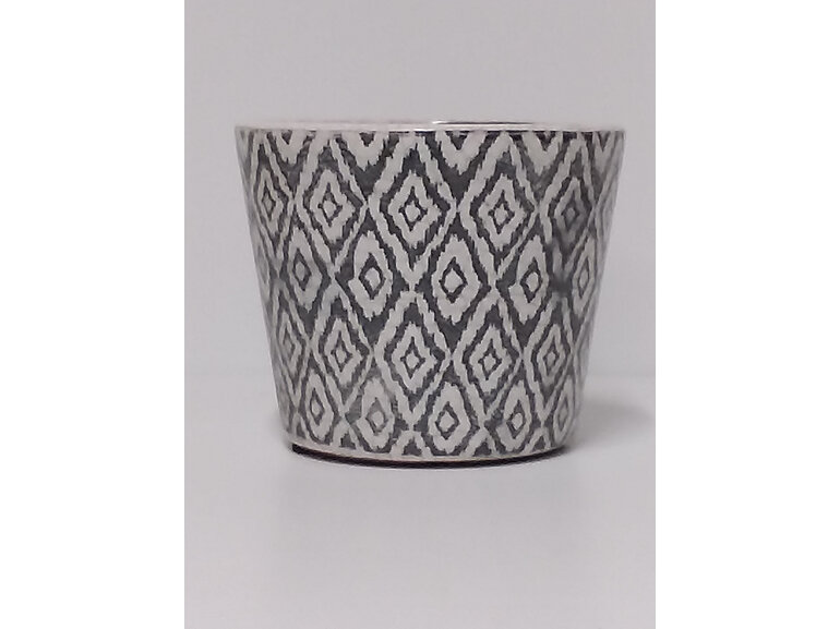 container#pot#ceramic#vintage#textured#black#white#crackle