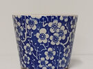 container#pot#ceramic#vintage#textured#blue#white#crackle