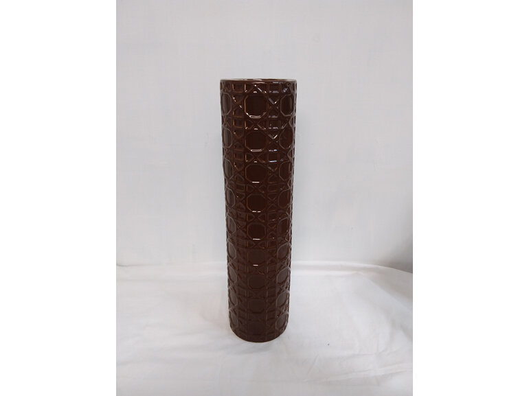 #container#pot#vase#tall#porcelain#brown#patterned