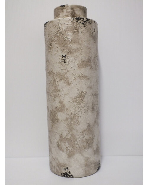 #container#vase#ceramic#cream#textured#tall#