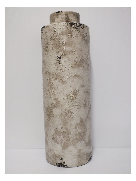 #container#vase#ceramic#cream#textured#tall#