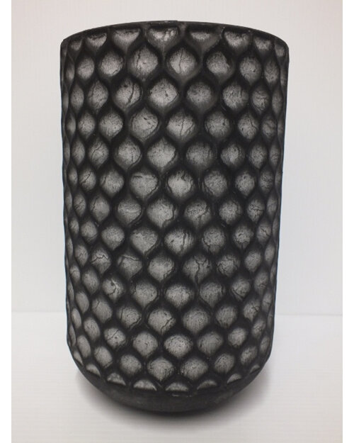 #container#vase#tin#dimple#patterned