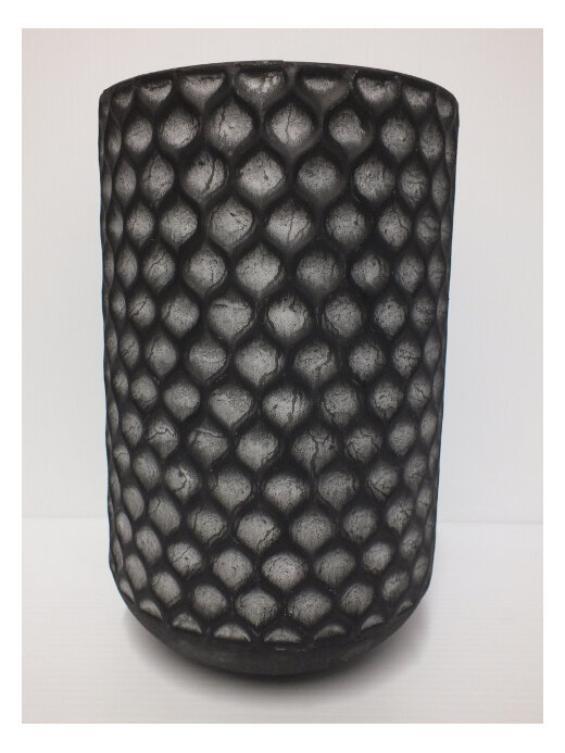 #container#vase#tin#dimple#patterned