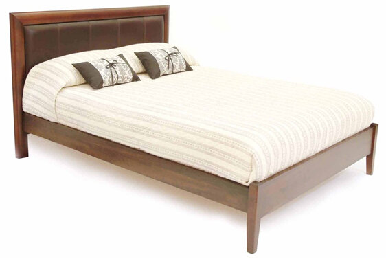 Contemporary Bed with panelled Headboard