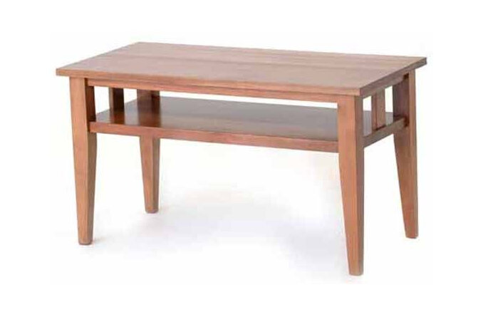 Contemporary design coffee table with open rails