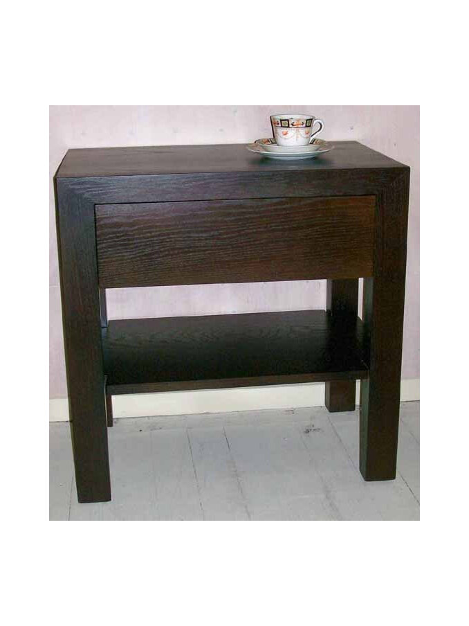 contemporary side table or bedside cabinet 1 drawer and shelf