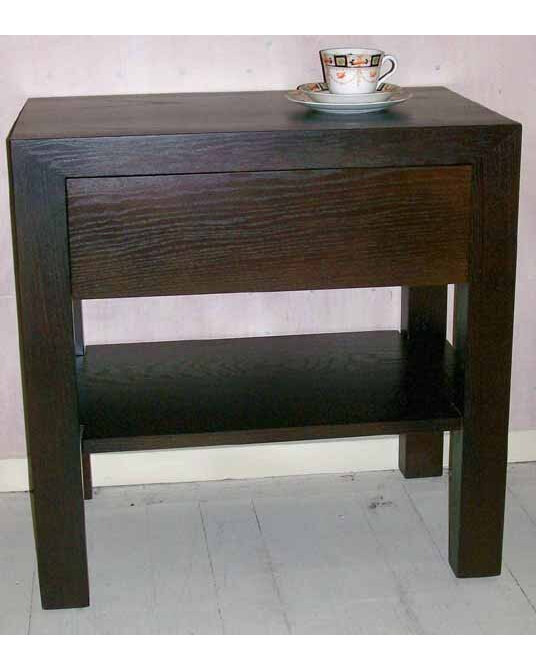 contemporary side table or bedside cabinet 1 drawer and shelf