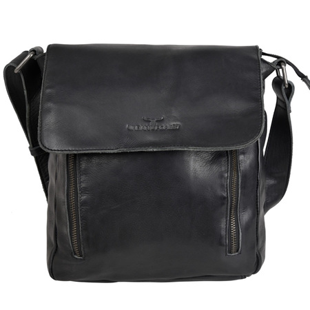 Cooper Leather Body Bag - Riley Black