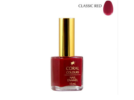 Coral Colours Nail Enamel - Classic Red