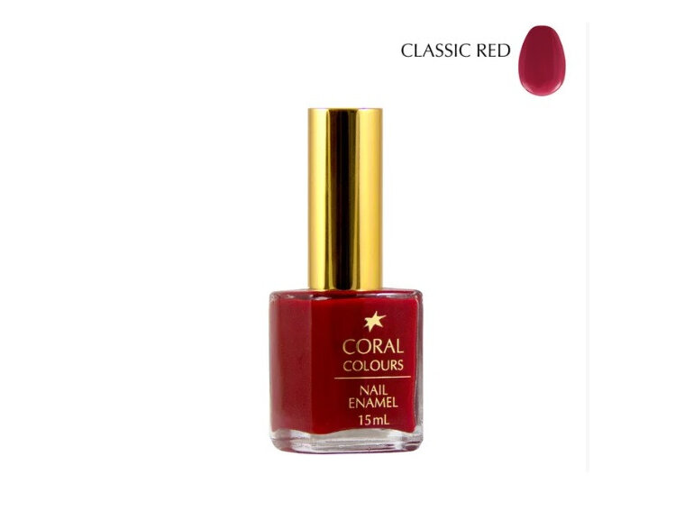 Coral Colours Nail Enamel - Classic Red