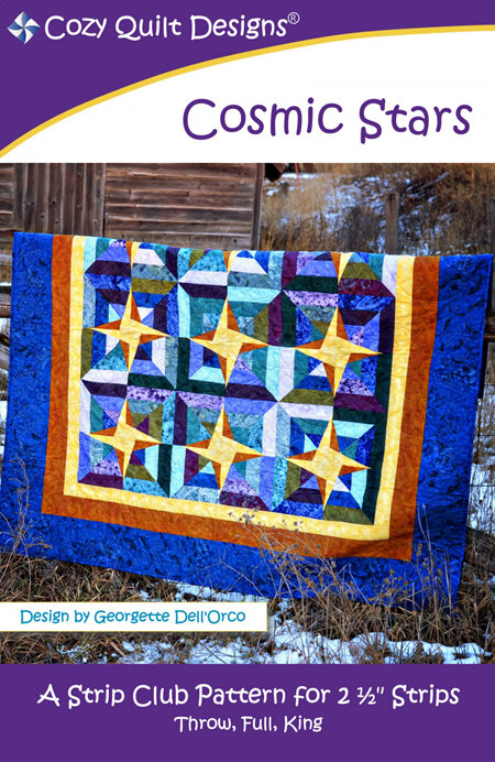 Cosmic Stars Quilt Pattern from Cozy Quilt Designs
