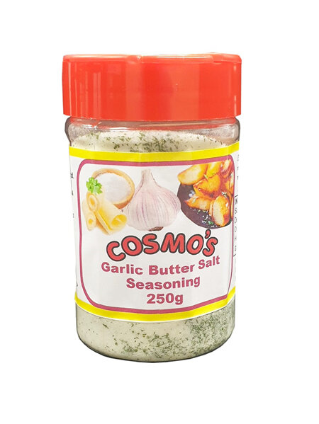 Cosmo's Garlic Butter Salt Seasoning Retail Shaker 250gm