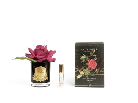 Cote Noire Perfumed Natural Touch Single Rose - Black - Carmine Red - GMRB04