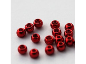 Countersunk Tungsten Beads - Metallic Red