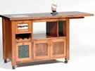 Country Kitchen Island with lift up flap & drawers