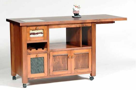 Country Kitchen Island with lift up flap & drawers