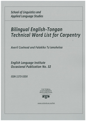 Coxhead Bilingual Carpentry List