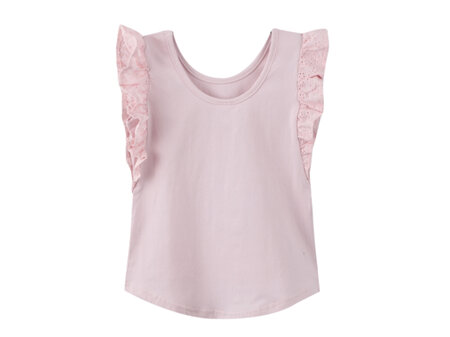 CRACKED Soda Lacy Frill Top Pink 3-8 Sizes 3-8