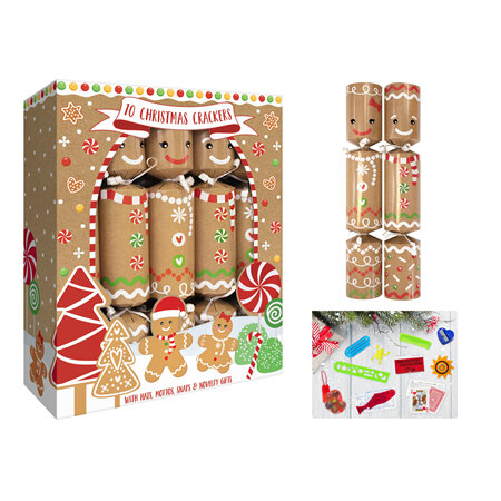 Crackers - gingerbread design - 10 pack
