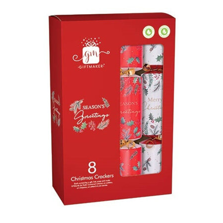 Crackers - red & white design 8 pack