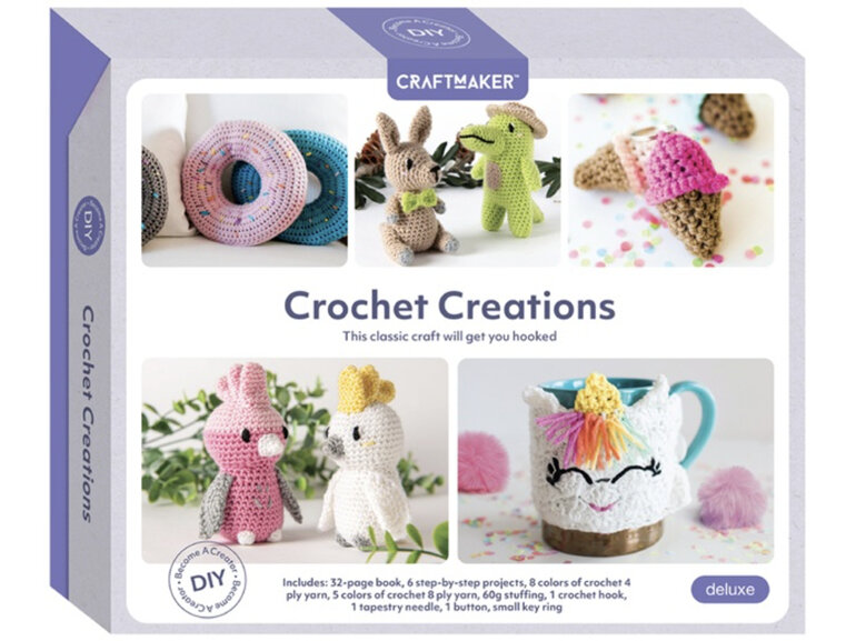 Craft Maker Crochet Creations Deluxe Kit wool fibre art