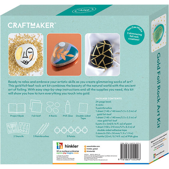 Craft Maker Gold Foil Rock Art Kit