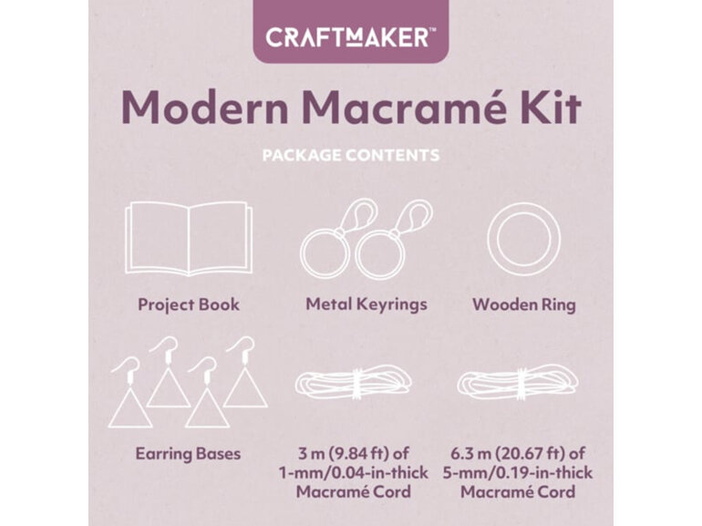 CraftMaker Deluxe Modern Macrame Kit