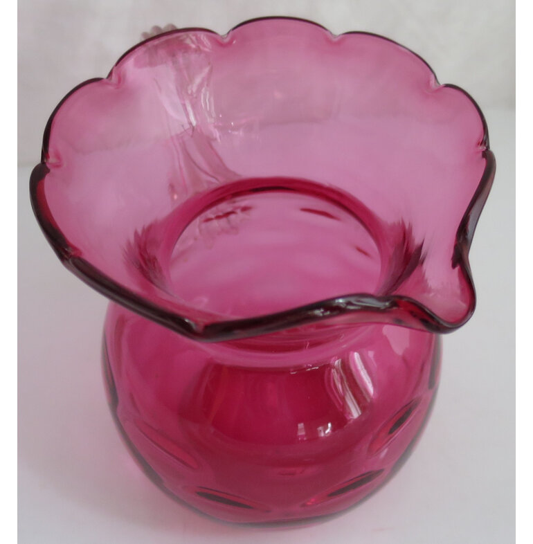 Cranberry glass jug