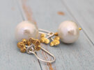cream pearl earrings silver gold buds wedding bride lily griffin jewellery nz