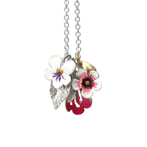 create charm necklace customised personalise flowers floral lilygriffin nz