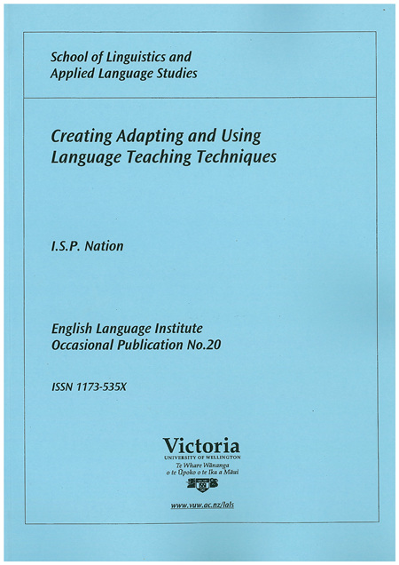 Creating Adapting and Using Language Teaching Techniques