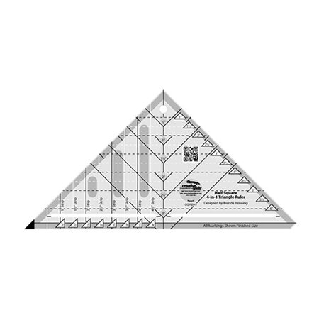 Creative Grids Half-Square 4-in-1 Triangle Quilt Ruler